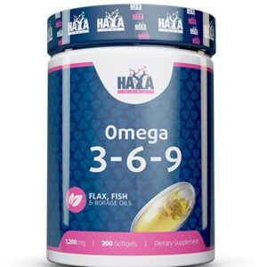 Haya Labs Omega 3-6-9 200 kaps. (žuvų taukai)