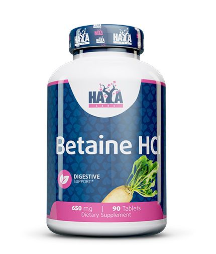 Haya Labs Betaine HCl 90 tabl. (Betaino hidrochloridas)