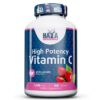 Haya Labs High Potency Vitamin C with Rose Hips 100 tab. (Vitaminas C su paprastuoju erškėčiu)