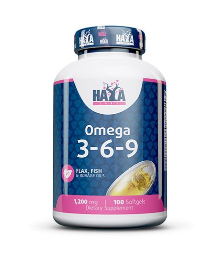 Haya Labs Omega 3-6-9 100 kaps. (žuvų taukai)