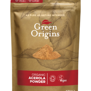 Green Origins Organic Acerola Powder (kraštuotosios malpigijos vaisiai) 50 g.