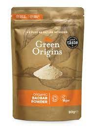 Green Origins Organic Baobab Powder (baobabo milteliai) 80 g.