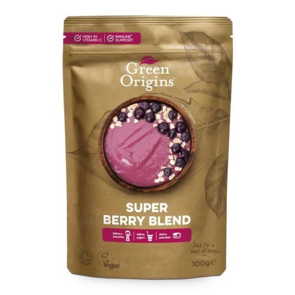 Green Origins Organic Super Berry Blend (uogų mišinys) 100 g.