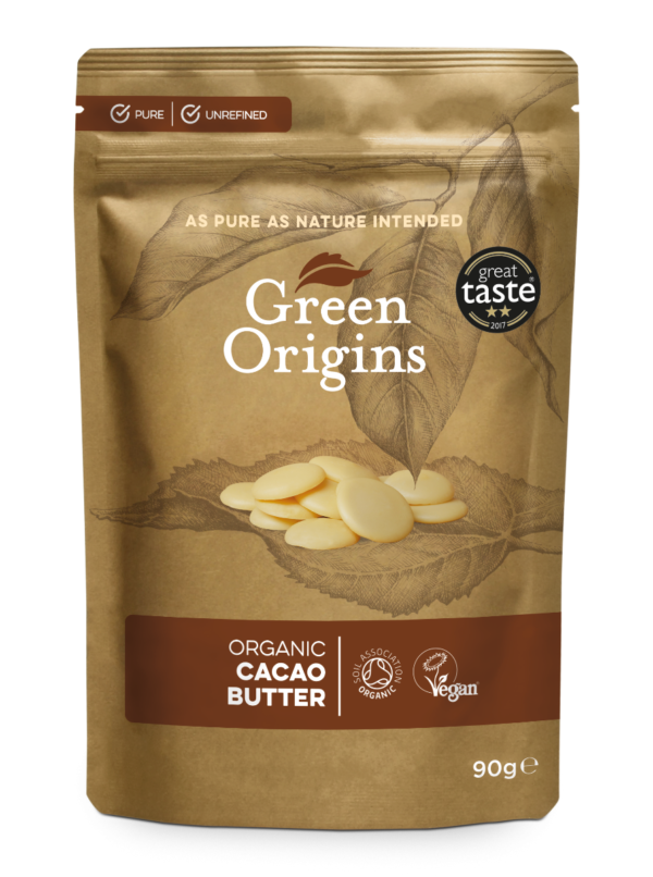 Green Origins Organic Cacao Butter (kakavos sviestas) 90 g.