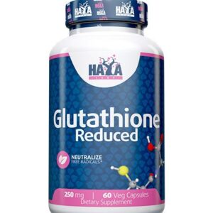 Haya Labs Glutathione Reduced (Glutationas) 60 kaps.