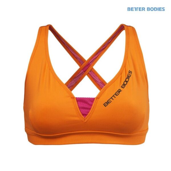 Better Bodies Contrast Short Top (Orange/Pink)