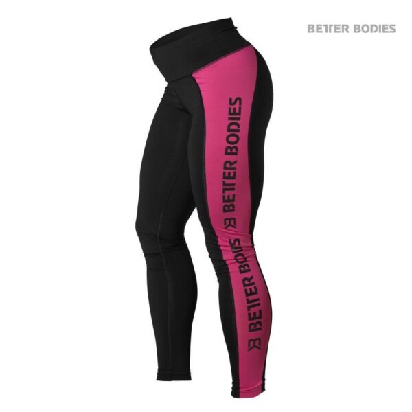 Better Bodies Side Panel Tights (Black/Pink)