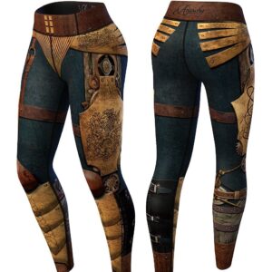 Anarchy Victorian Compression Legging (Blue/Brown)