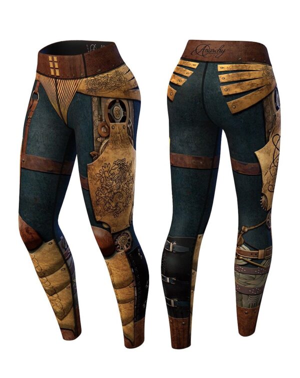 Anarchy Victorian Compression Legging (Blue/Brown)