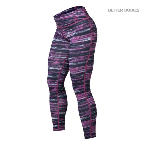Better Bodies Printed Tights (Black/Pink)