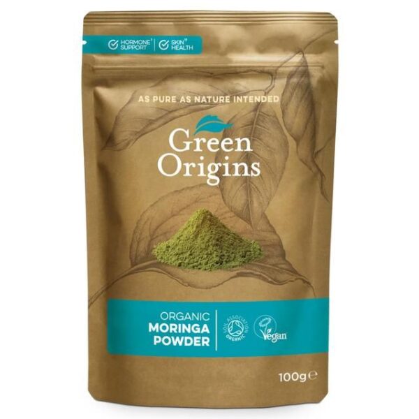 Green Origins Organic Moringa Powder (moringa milteliai) 100 g.