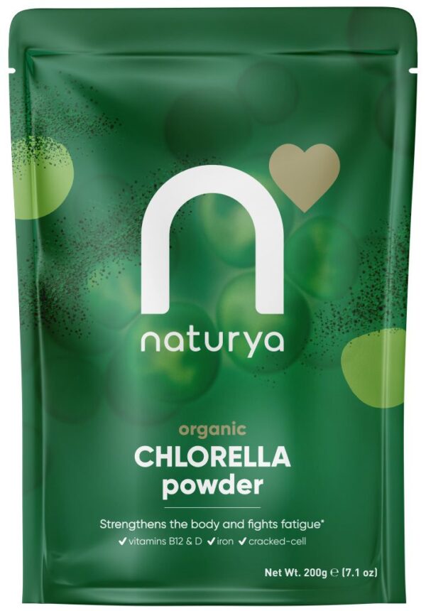 Naturya Organic Chlorella powder 200 g. (Chlorelė)