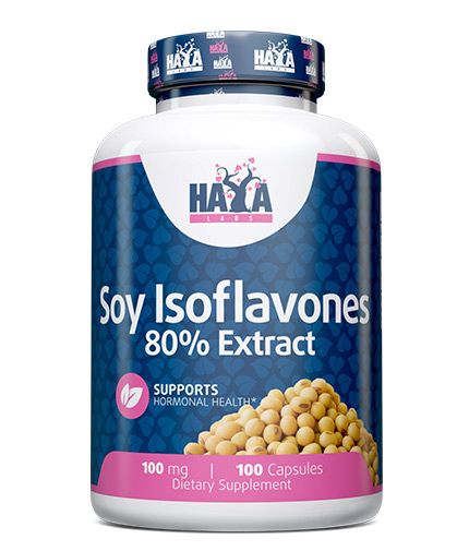 Haya Labs Soy Isoflavones (Sojos izoflavonų ekstraktas) 100 kaps.