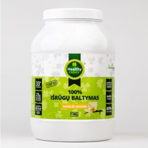 Healthy Choice 100% išrūgų baltymai vanilės skonio, 1kg