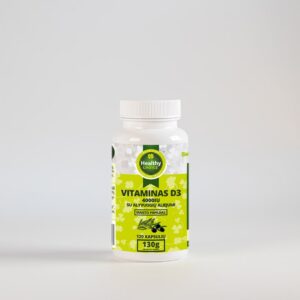Vitaminai D3 4000IU su alyvuogių aliejumi "Healthy Choice" 120 kapsulių