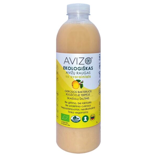 Avizo Ekologiškas Avižų Raugas Su Svarainiais 1000ml.