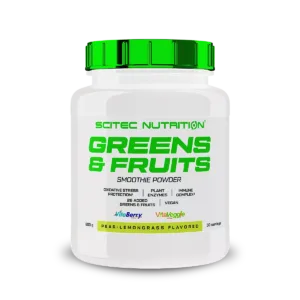 Scitec Greens & Fruits (žalumynų mišinys) 600 g.