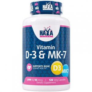 Haya Labs Vitamin D-3 1000 & МK-7 120 kaps.