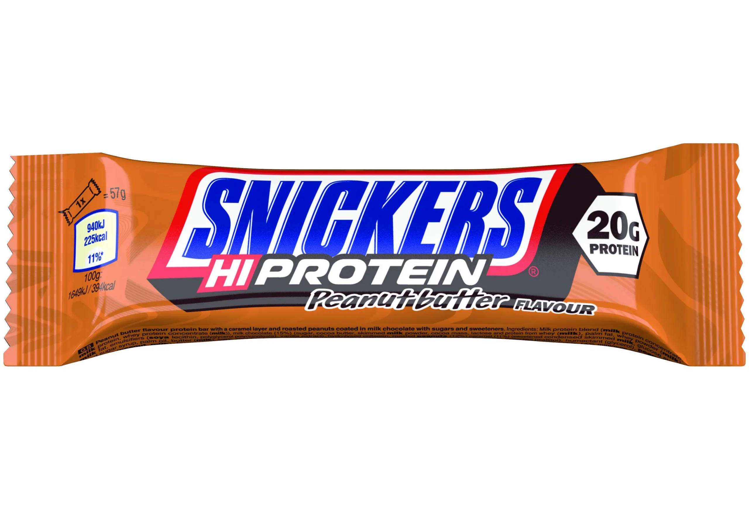 Snickers Hi Protein Peanut Butter 57g.
