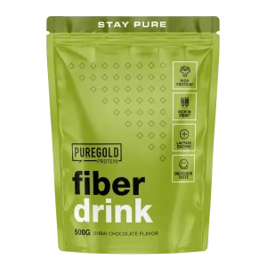 Pure Gold Fiber Drink 500 g - baltymai su skaidulomis, inulinas, glukomatas, Psyllium, laktaze