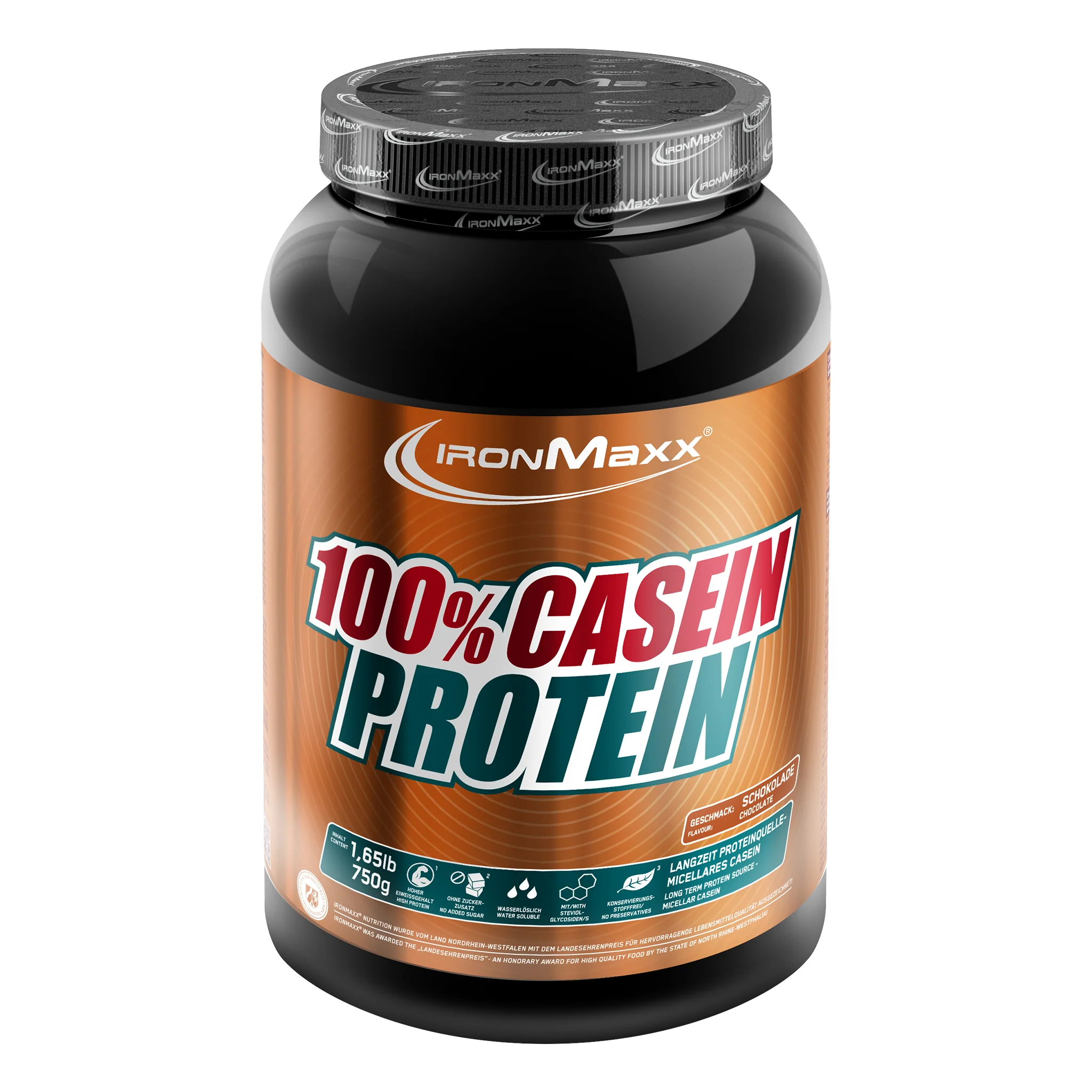 IronMaxx 100% Casein Protein 750 g. GALIOJA IKI 2025.08.31
