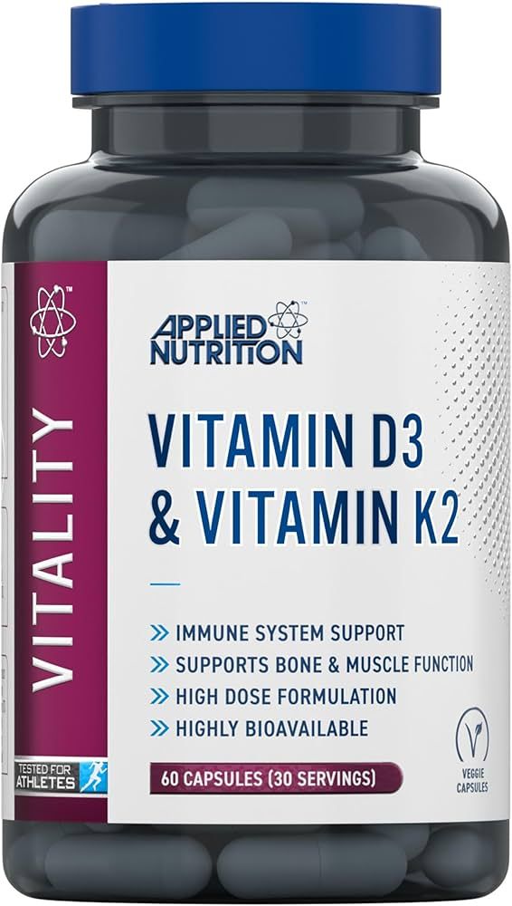 Applied Nutrition Vitamin D3 & K2 60 kaps.