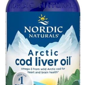 Nordic Naturals Arctic Cod Liver Oil 237 ml. braškių skonio