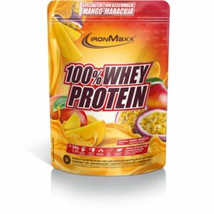 IronMaxx 100% Whey Protein 500 g. Mango-Maracuja Galioja iki 2026-03-31