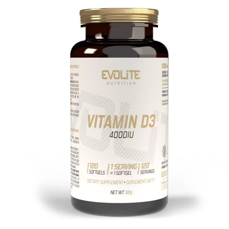 EvoLite Vitamin D3 120 kaps. vitaminas D3 4000 TV