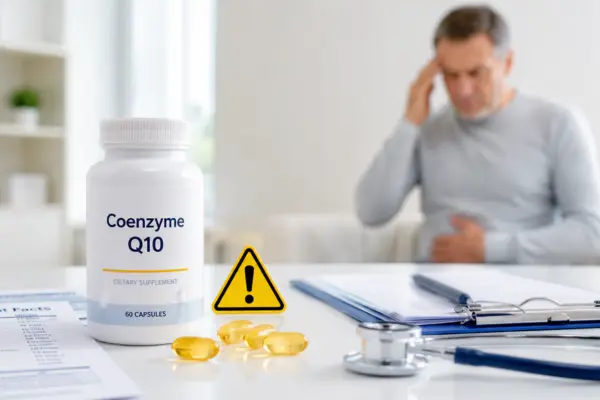 Kofermentas Q10 šalutinis poveikis
