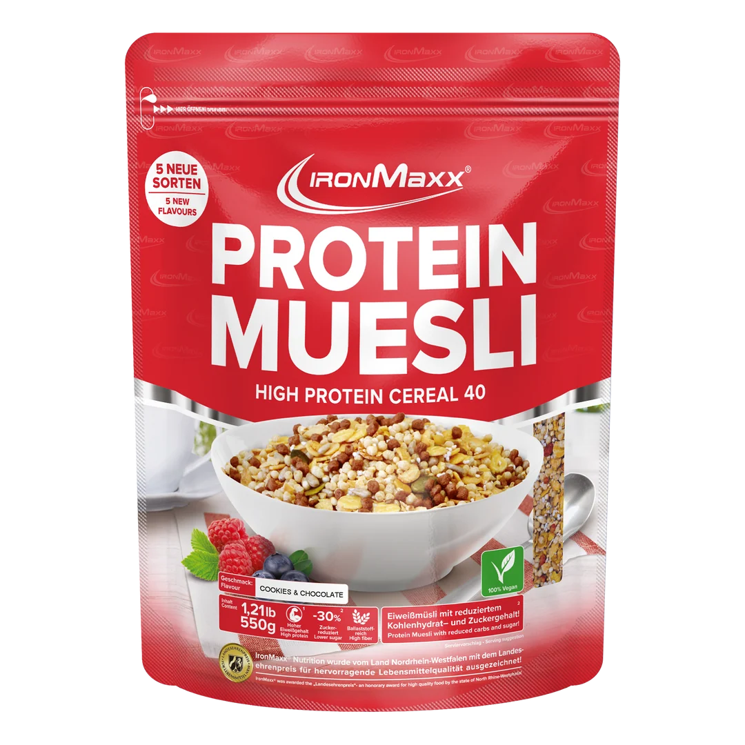 IronMaxx Protein Muesli 550 g. Geriausias iki 2026-08-31